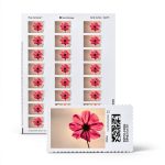 Stamps.com Pink Cosmos Netstamps 5 Sheet Postage Labels-0