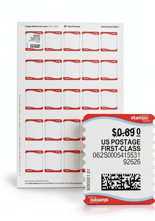 Stamps.com Internet Postage Labels 8.5x11 Blank Printable USPS-0