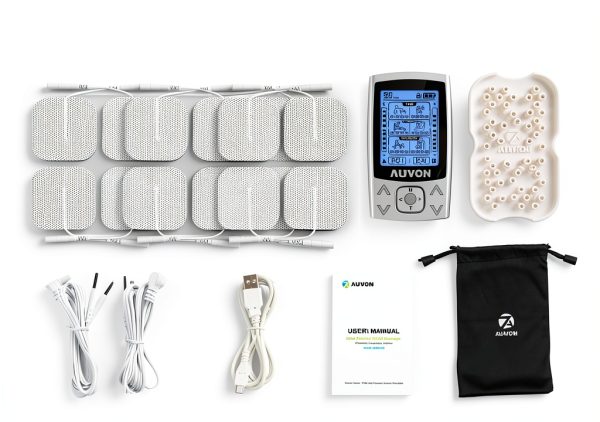 AUVON Dual Channel TENS EMS Pain Relief Unit with 24 Massage Modes and-6