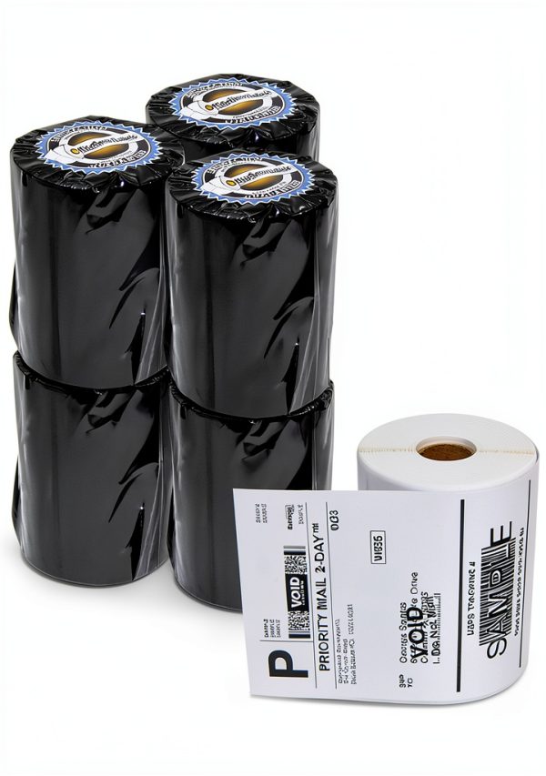 OfficeSmartLabels Blank 2-3/7 x 4 in White Labels 6 Rolls 220 per Roll-0