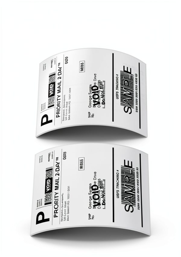OfficeSmartLabels Blank 2-3/7 x 4 in White Labels 6 Rolls 220 per Roll-3