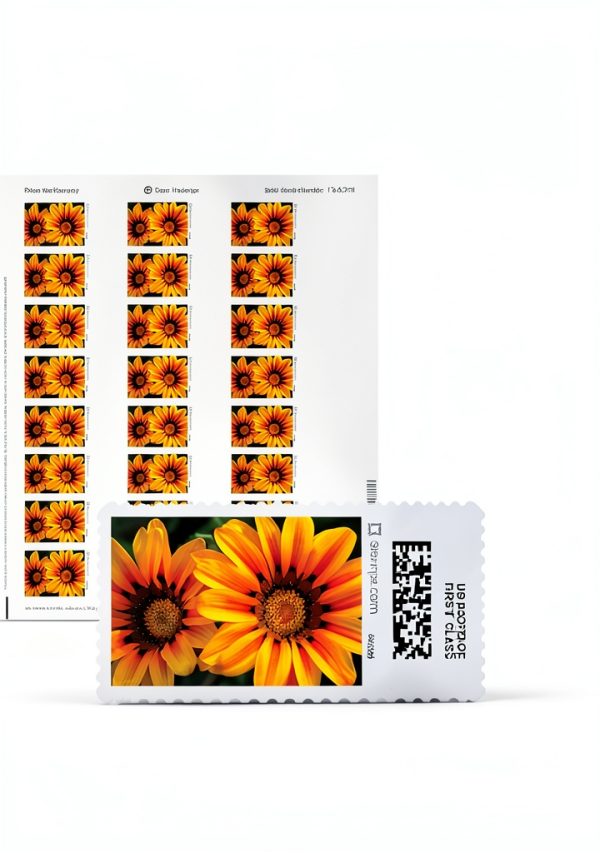 Treasure Flowers NetStamps 120 Pack by Stamps.com Internet Postage-0
