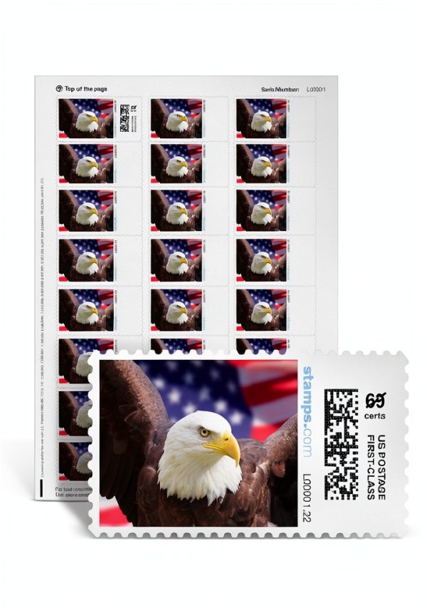 Soaring Eagle NetStamps 120-Pack Printable Postage Labels Inkjet Laser-0