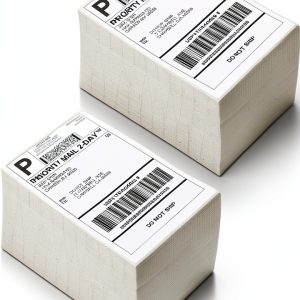 4 x 6 inch Shipping Labels MarkDomain Direct Thermal 500 Pack Fan-Fold-0