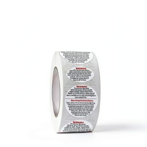 White Candle Warning Labels BWESOO 1-Inch Vinyl Safety Stickers-0