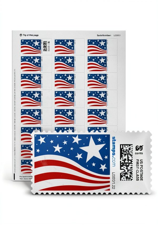 Star Spangled NetStamps 120-Pack Printable Postage Labels Stamps.com-1