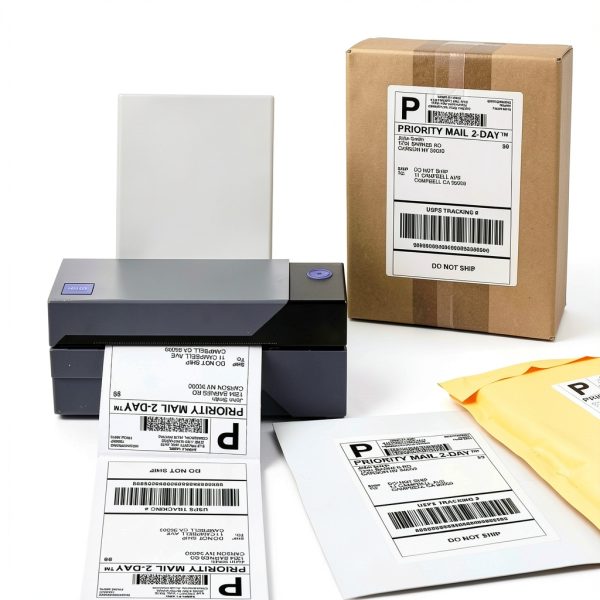 4 x 6 inch Shipping Labels MarkDomain Direct Thermal 500 Pack Fan-Fold-3