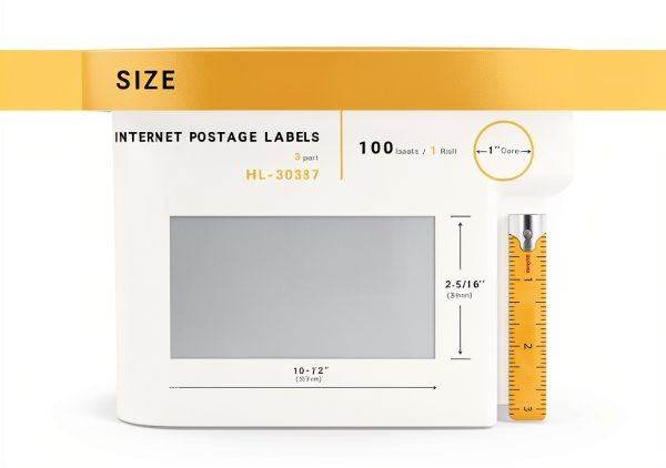 Internet Postage Labels 2-5/16 x 10-1/2" HouseLabels 3‑Part 100‑Label-2