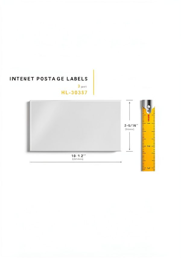 Internet Postage Labels 2-5/16 x 10-1/2" HouseLabels 3‑Part 100‑Label-3